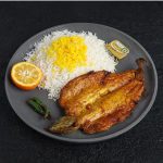 چلو ماهی قزل آلا سرخ شده